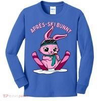 Apres Ski Bunny Ing Wine Funny Skiing Pink Rabbit Party Funny Gift Kids Long Sleeve Shirt thumb 0
