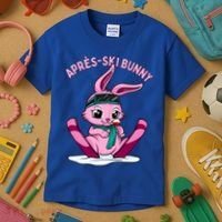 Apres Ski Bunny Ing Wine Funny Skiing Pink Rabbit Party Funny Gift Kids T-Shirt thumb 3