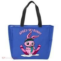 Apres Ski Bunny Ing Wine Funny Skiing Pink Rabbit Party Funny Gift Tote Bag thumb 0