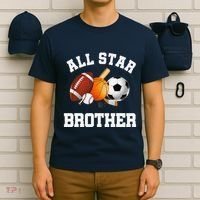 All Star Brother Brother Of The Birthday Boy Sports T-Shirt thumb 6