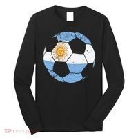 Argentina Soccer Ball Flag Jersey Argentinian Football Long Sleeve Shirt thumb 0