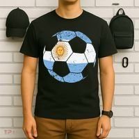Argentina Soccer Ball Flag Jersey Argentinian Football T-Shirt thumb 6
