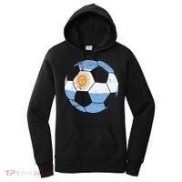 Argentina Soccer Ball Flag Jersey Argentinian Football Women's Hoodie thumb 0