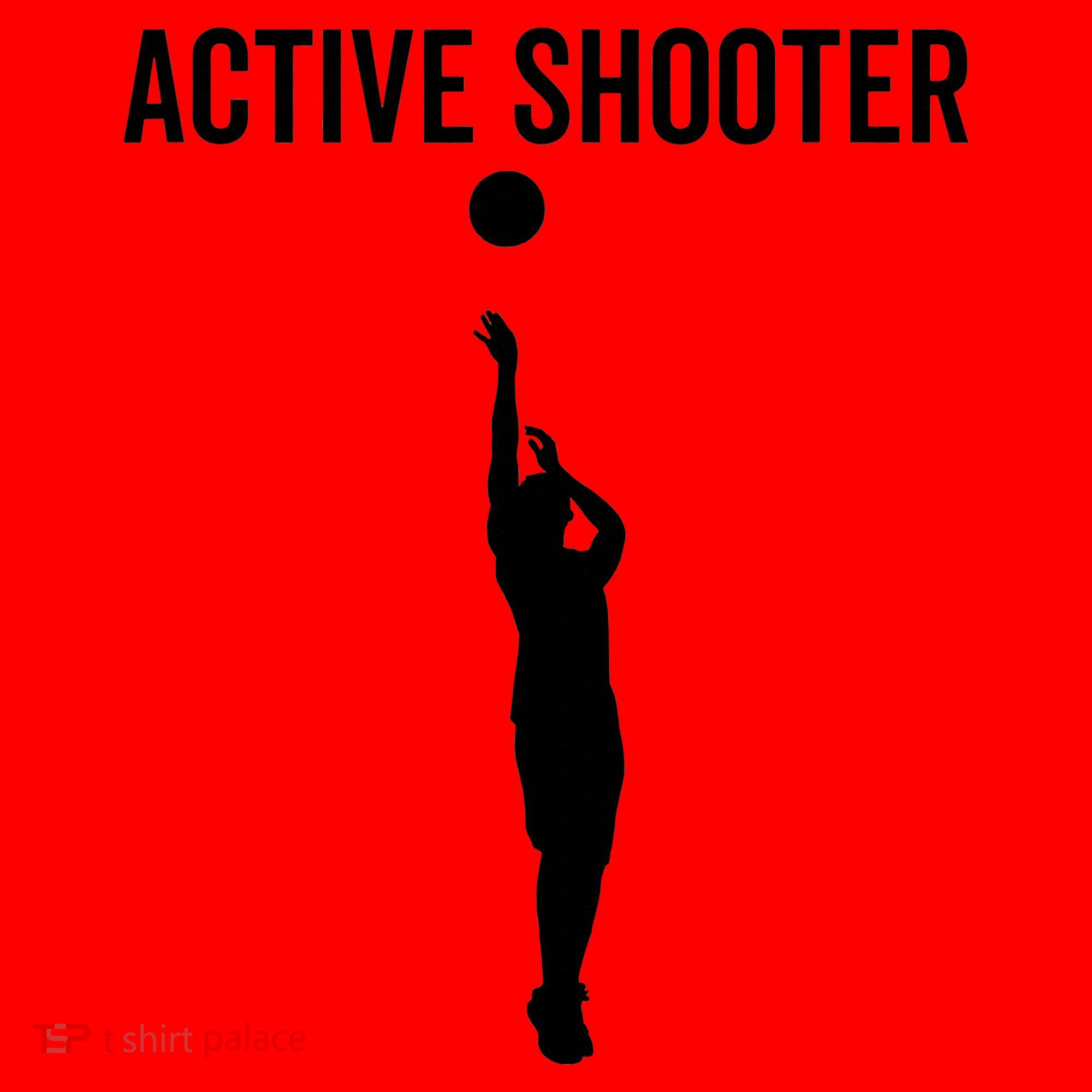 Active Shooter Basketball Funny Sport Lover Humor Santa Hat