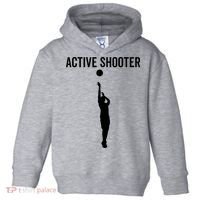 Active Shooter Basketball Funny Sport Lover Humor Toddler Hoodie thumb 0