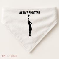 Active Shooter Basketball Funny Sport Lover Humor USA-Made Doggie Bandana thumb 0
