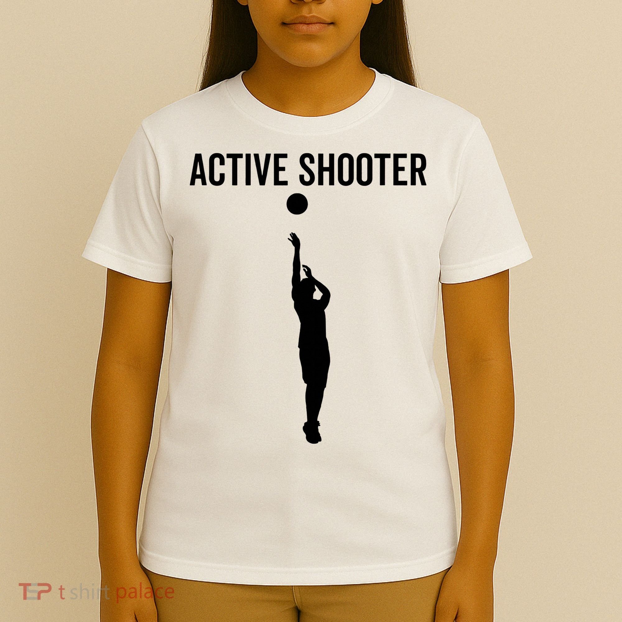 Active Shooter Basketball Funny Sport Lover Humor T-Shirt