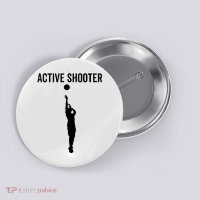 Active Shooter Basketball Funny Sport Lover Humor Button