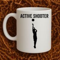 Active Shooter Basketball Funny Sport Lover Humor Coffee Mug thumb 2