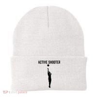 Active Shooter Basketball Funny Sport Lover Humor Beanie thumb 0