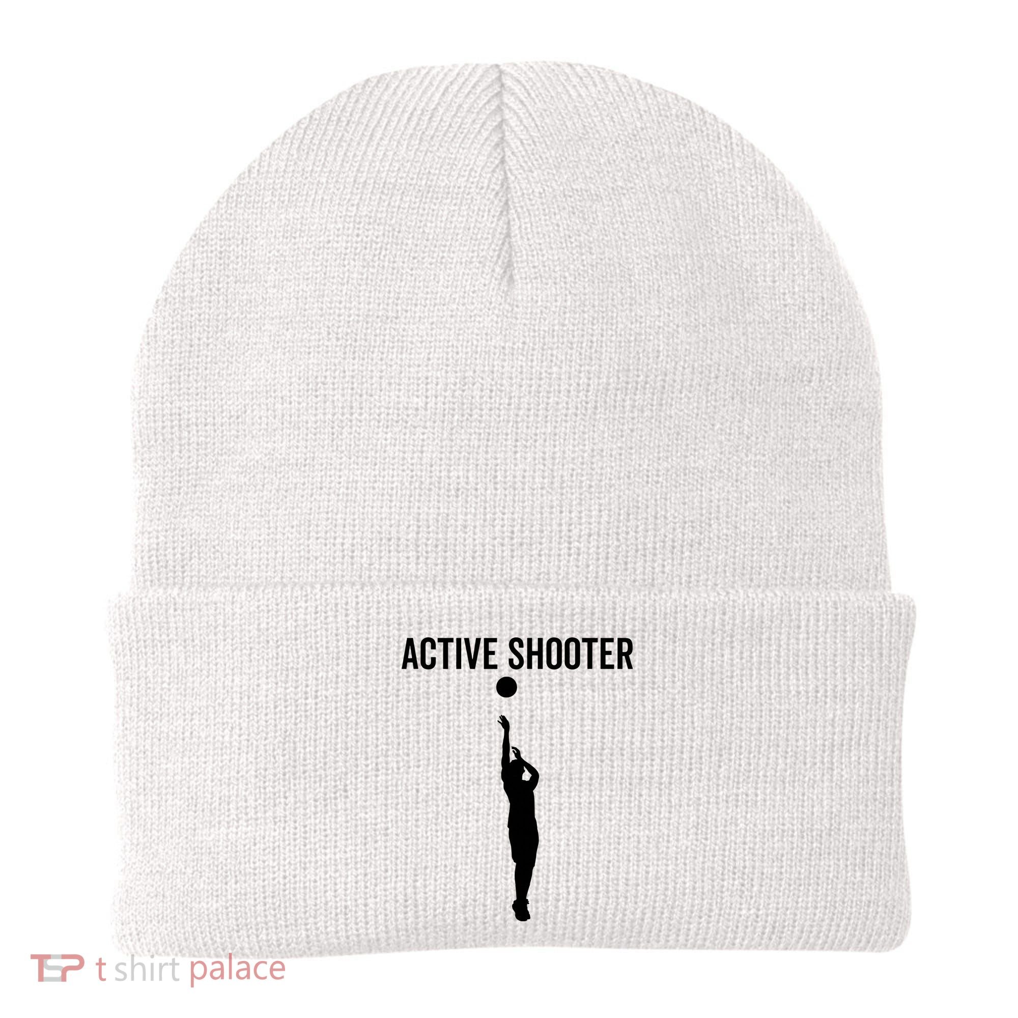 Active Shooter Basketball Funny Sport Lover Humor Beanie