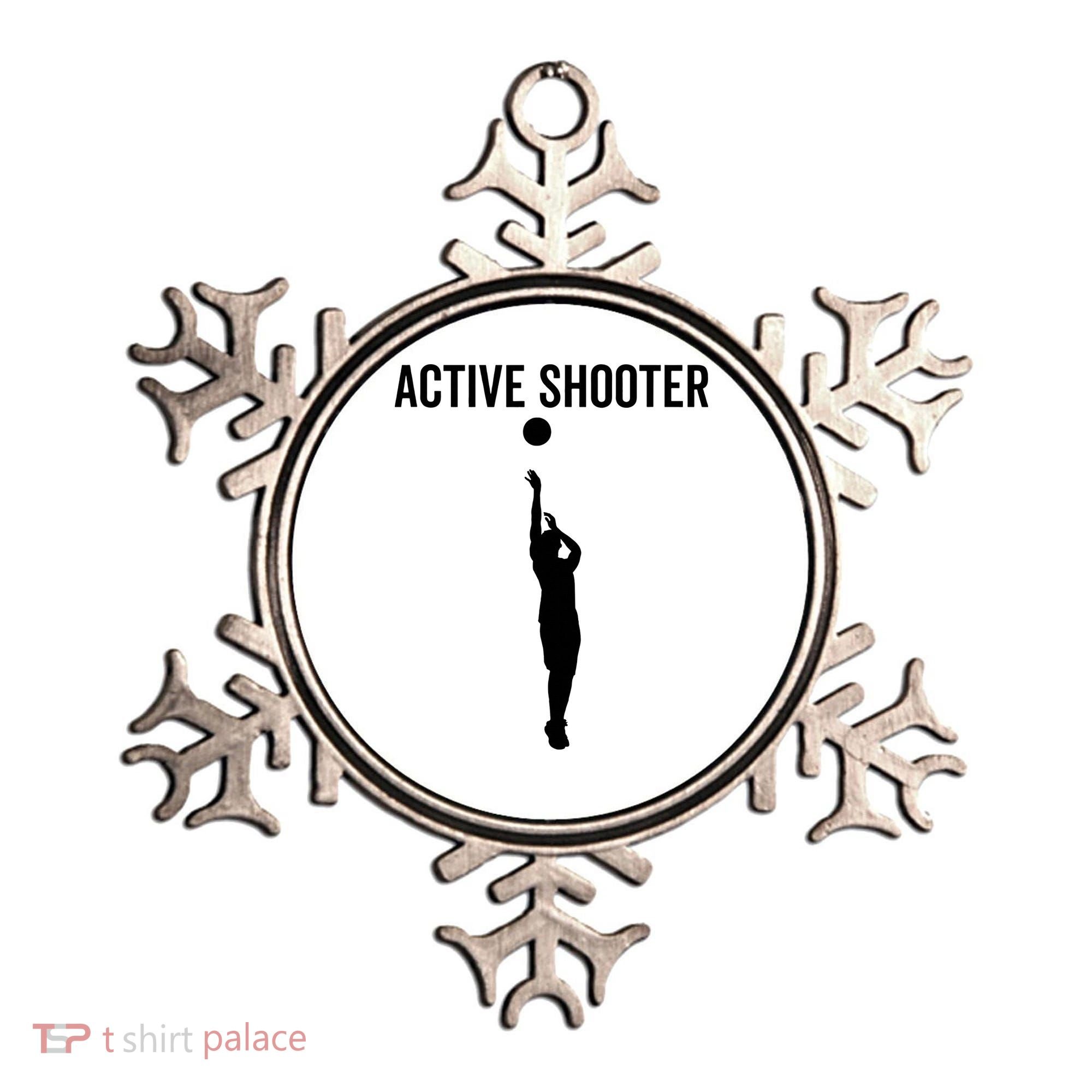 Active Shooter Basketball Funny Sport Lover Humor Ornament