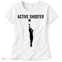 Active Shooter Basketball Funny Sport Lover Humor Women's T-Shirt thumb 0