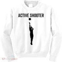 Active Shooter Basketball Funny Sport Lover Humor Kids Sweatshirt thumb 0