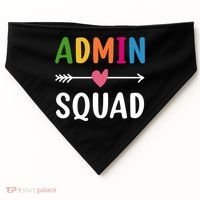 Admin Squad Back To School Funny Gift Teacher Gift USA-Made Doggie Bandana thumb 0