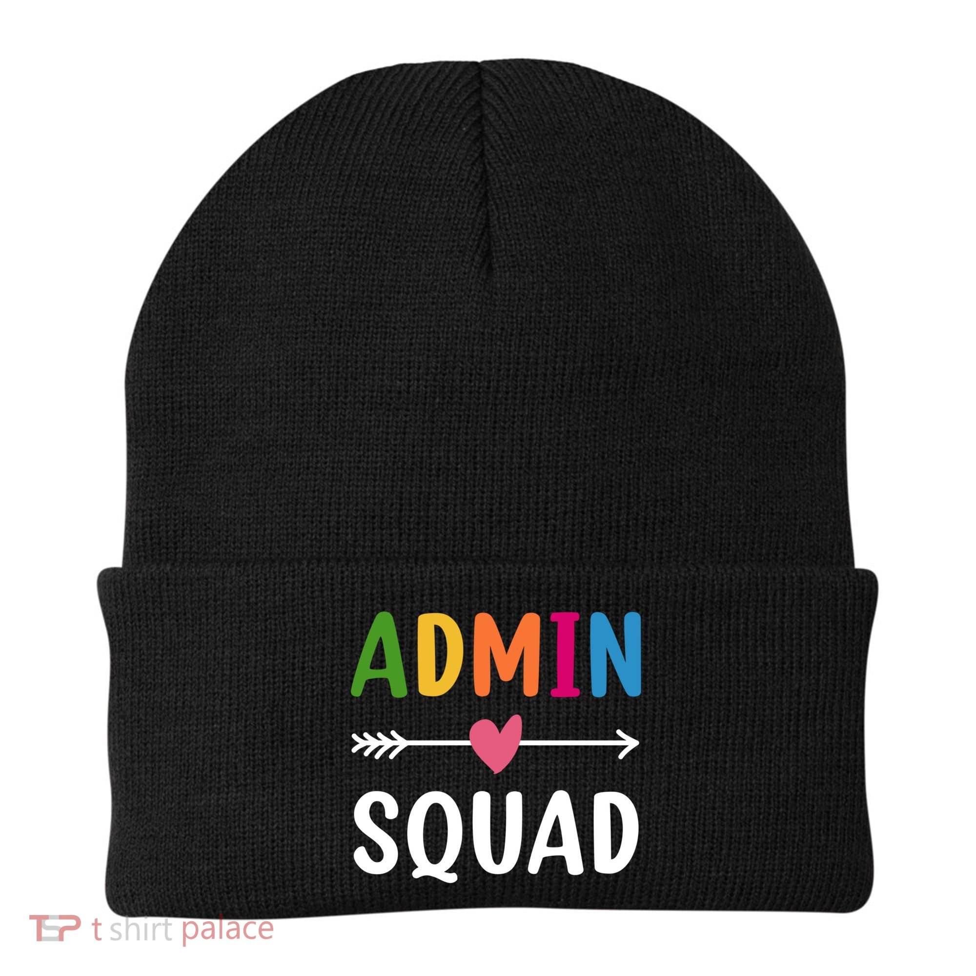 Admin Squad Back To School Funny Gift Teacher Gift Beanie