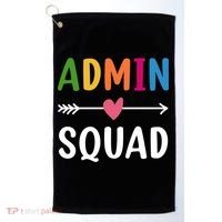 Admin Squad Back To School Funny Gift Teacher Gift Golf Towel thumb 0