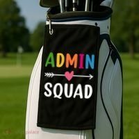 Admin Squad Back To School Funny Gift Teacher Gift Golf Towel thumb 2