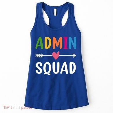 Admin Squad Back To School Funny Gift Teacher Gift Women's Tank Top