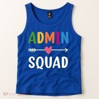 Admin Squad Back To School Funny Gift Teacher Gift Tank Top thumb 2