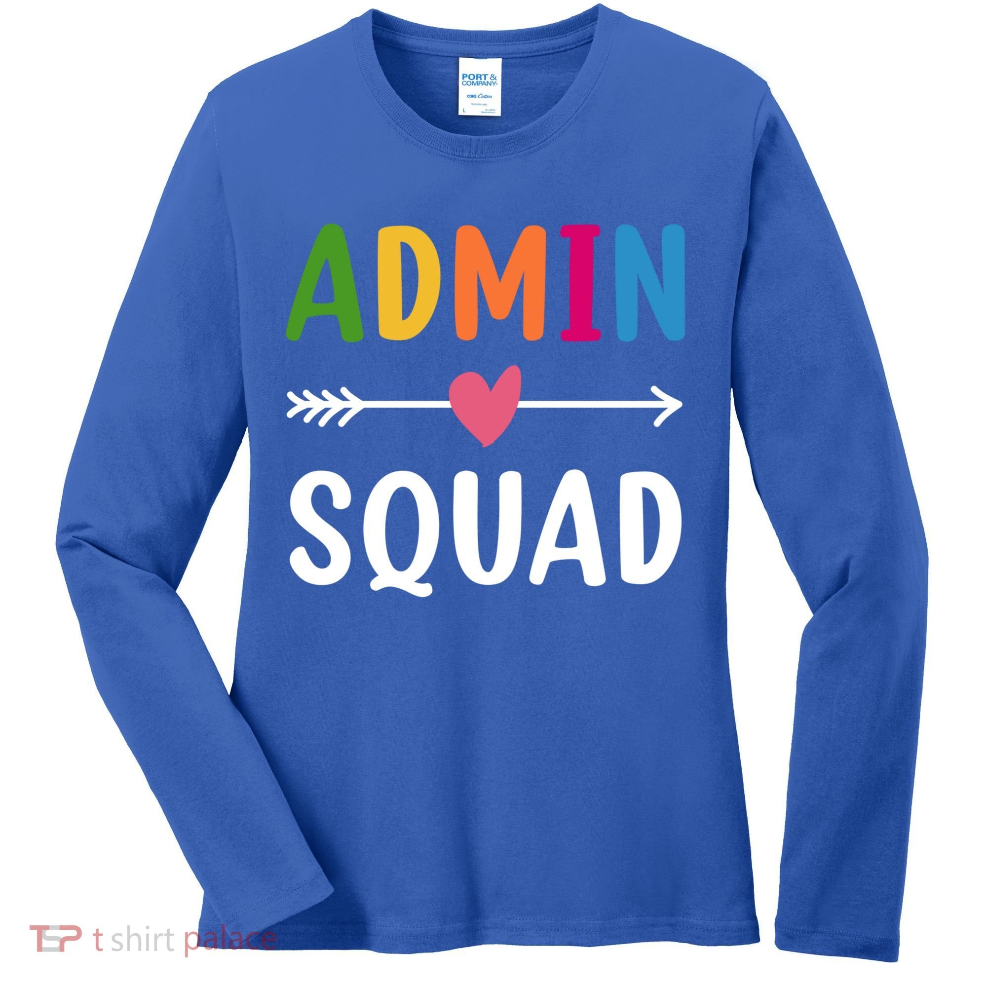 Admin Squad Back To School Funny Gift Teacher Gift Women's Long Sleeve Shirt