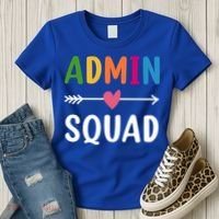 Admin Squad Back To School Funny Gift Teacher Gift Women's T-Shirt thumb 3