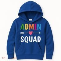 Admin Squad Back To School Funny Gift Teacher Gift Kids Hoodie thumb 0