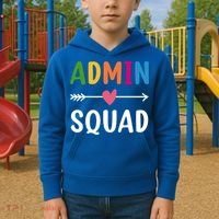 Admin Squad Back To School Funny Gift Teacher Gift Kids Hoodie thumb 2