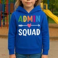 Admin Squad Back To School Funny Gift Teacher Gift Kids Hoodie thumb 3