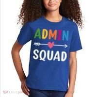 Admin Squad Back To School Funny Gift Teacher Gift Kids T-Shirt thumb 2