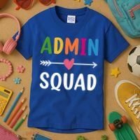 Admin Squad Back To School Funny Gift Teacher Gift Kids T-Shirt thumb 3