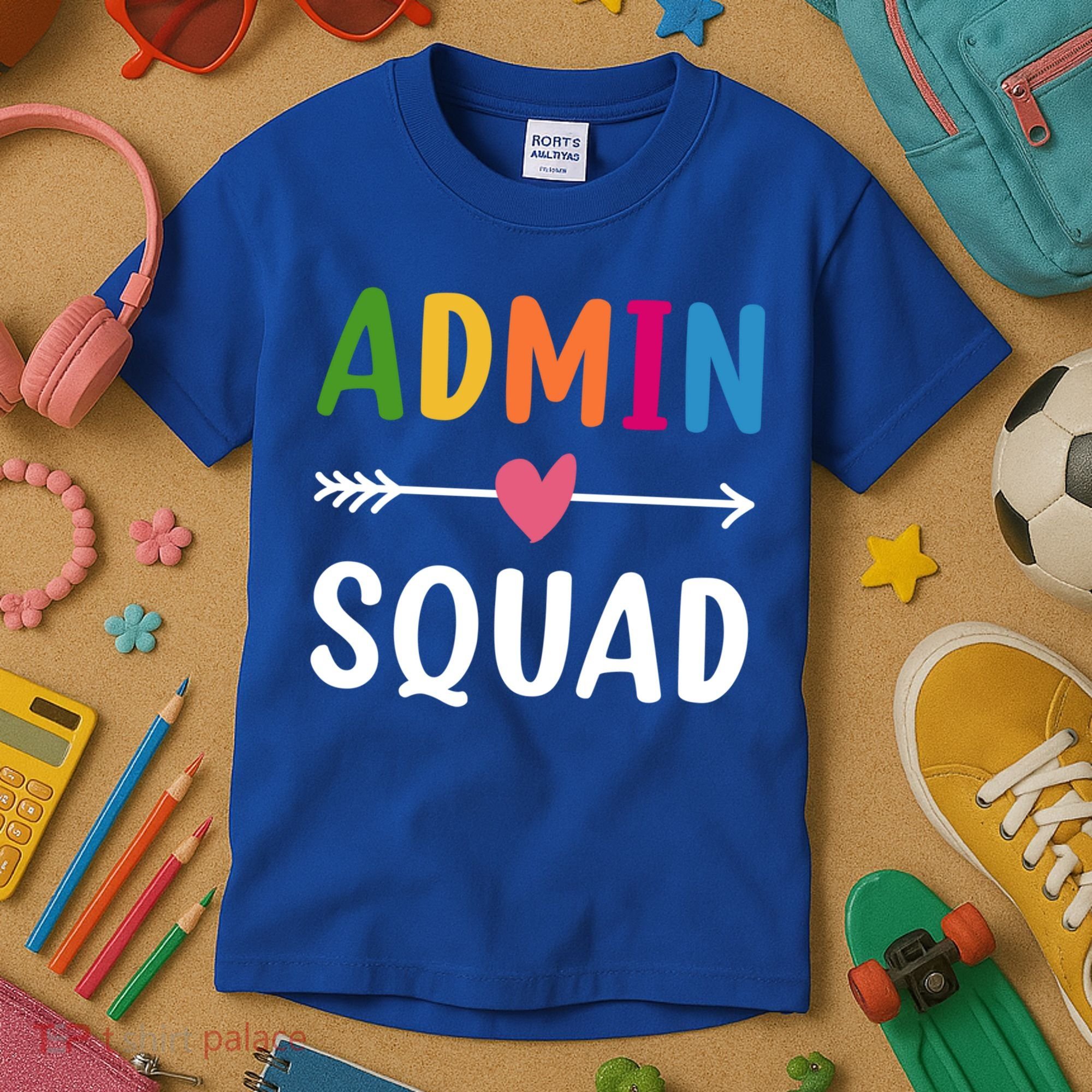 Admin Squad Back To School Funny Gift Teacher Gift Kids T-Shirt