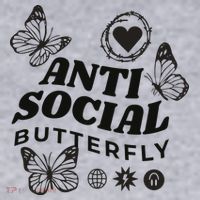 Anti Social Butterfly Retro Women's Sweatshirt thumb 2