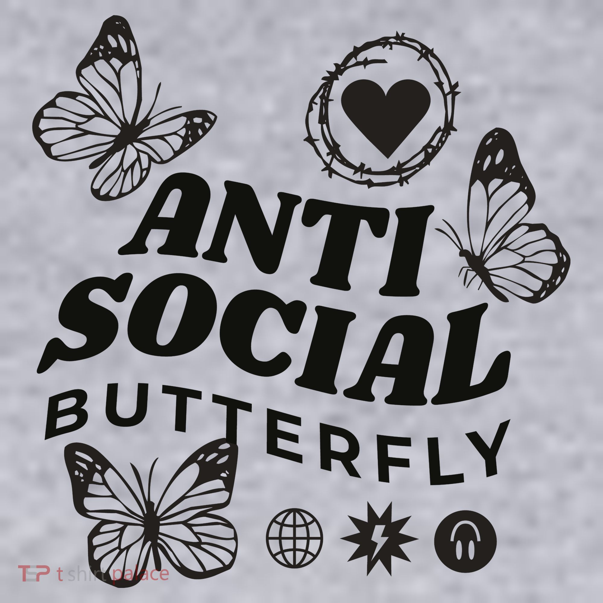 Anti Social Butterfly Retro Women's Sweatshirt