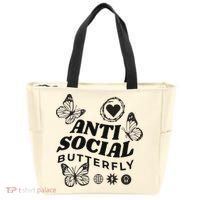Anti Social Butterfly Retro Tote Bag thumb 0