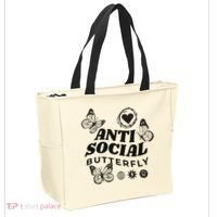 Anti Social Butterfly Retro Tote Bag thumb 2