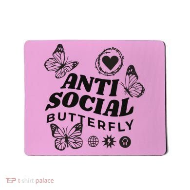 Anti Social Butterfly Retro Mousepad