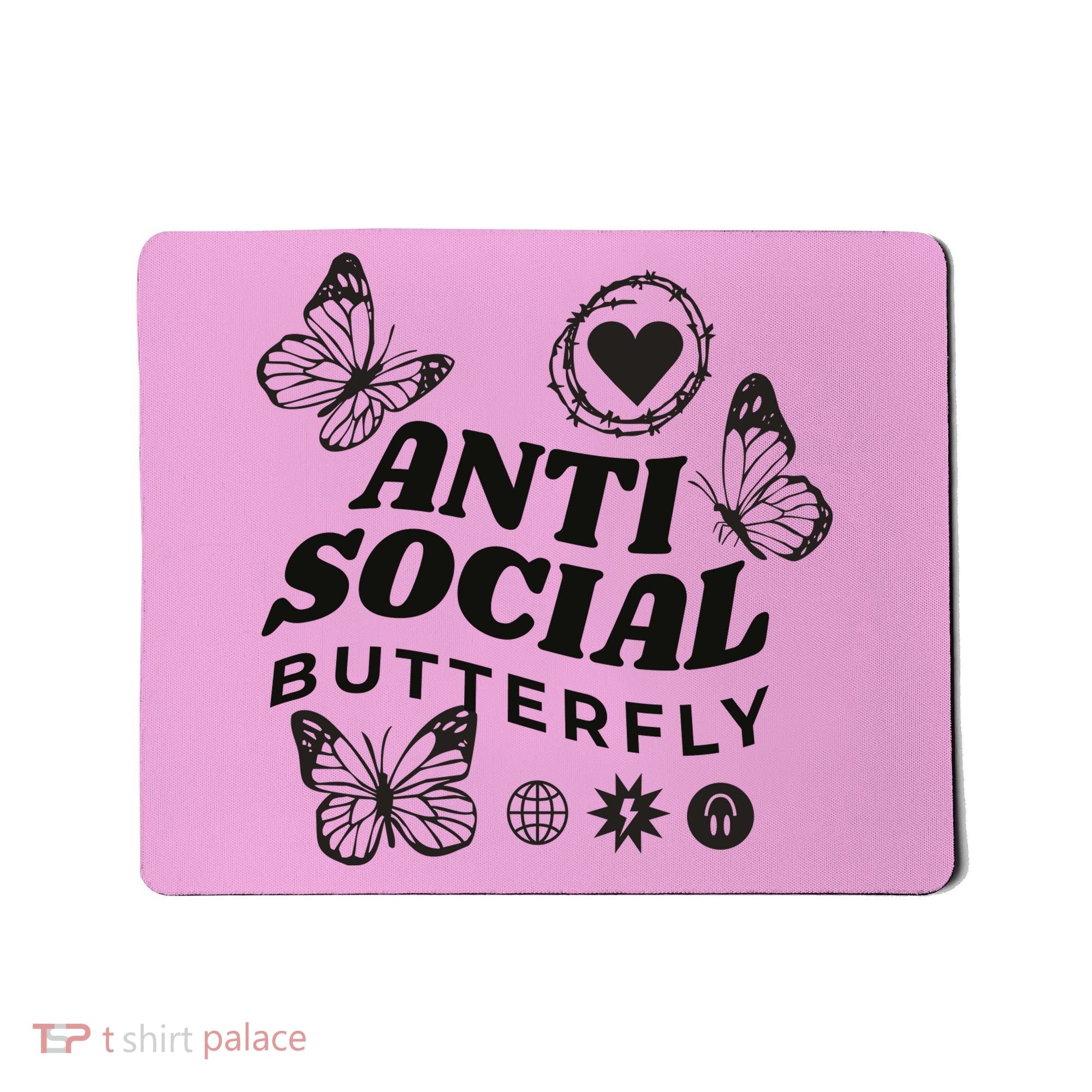 Anti Social Butterfly Retro Mousepad