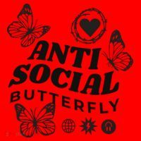 Anti Social Butterfly Retro Santa Hat thumb 1