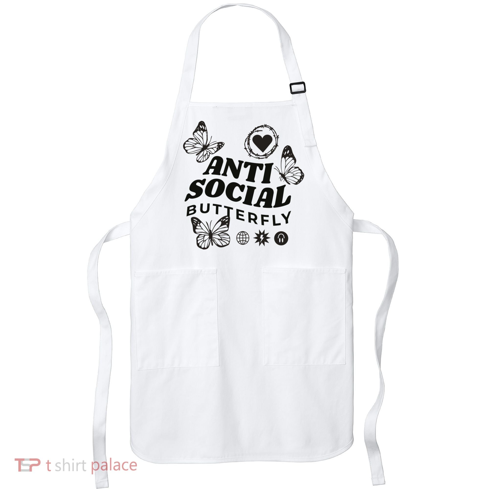 Anti Social Butterfly Retro Apron