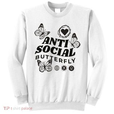 Anti Social Butterfly Retro Sweatshirt