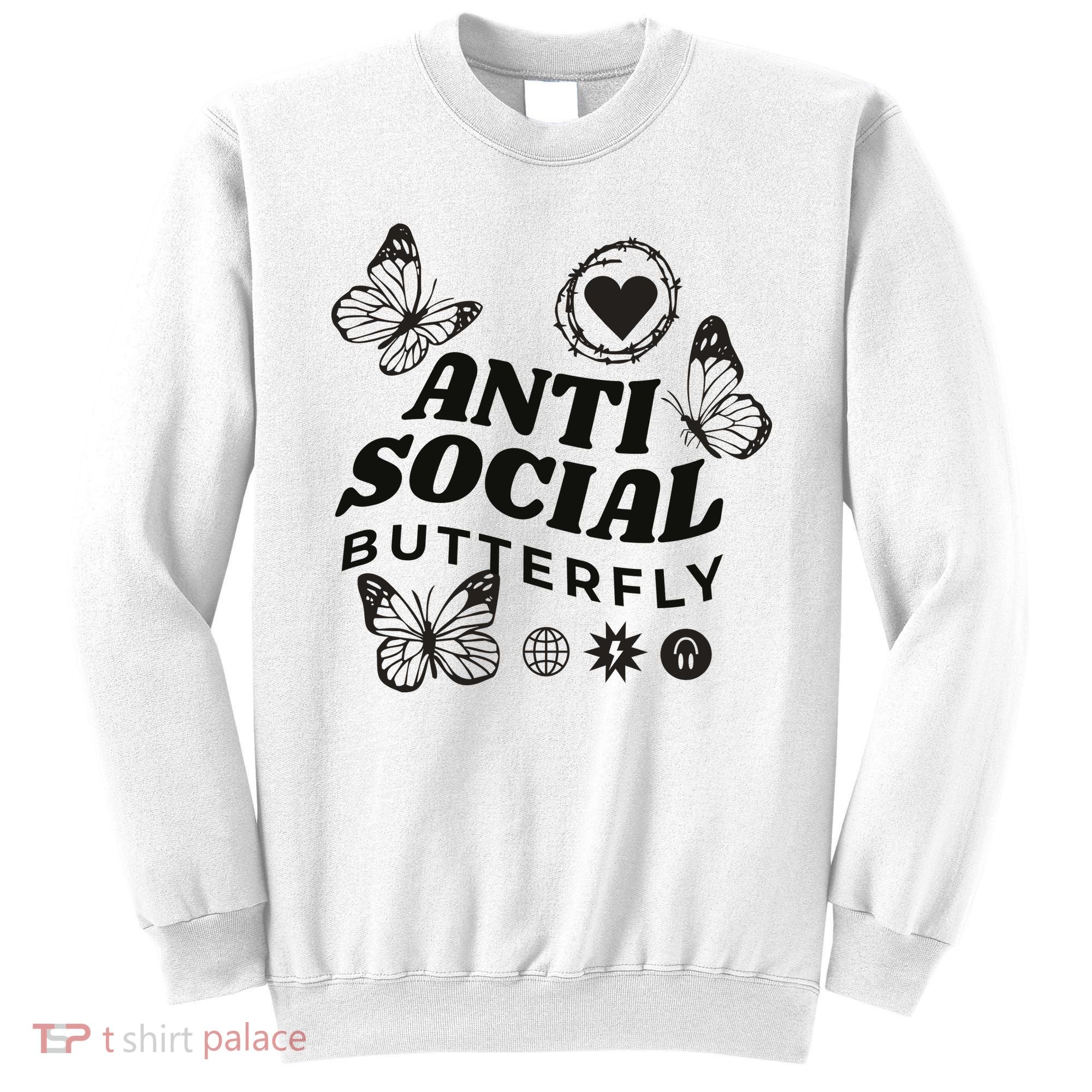 Anti Social Butterfly Retro Sweatshirt