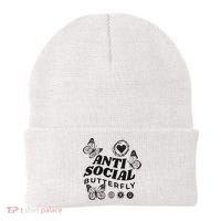 Anti Social Butterfly Retro Beanie thumb 0