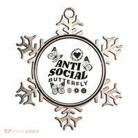 Anti Social Butterfly Retro Ornament thumb 0