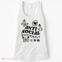 Anti Social Butterfly Retro Women's Tank Top thumb 0