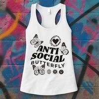 Anti Social Butterfly Retro Women's Tank Top thumb 3