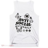 Anti Social Butterfly Retro Tank Top thumb 0