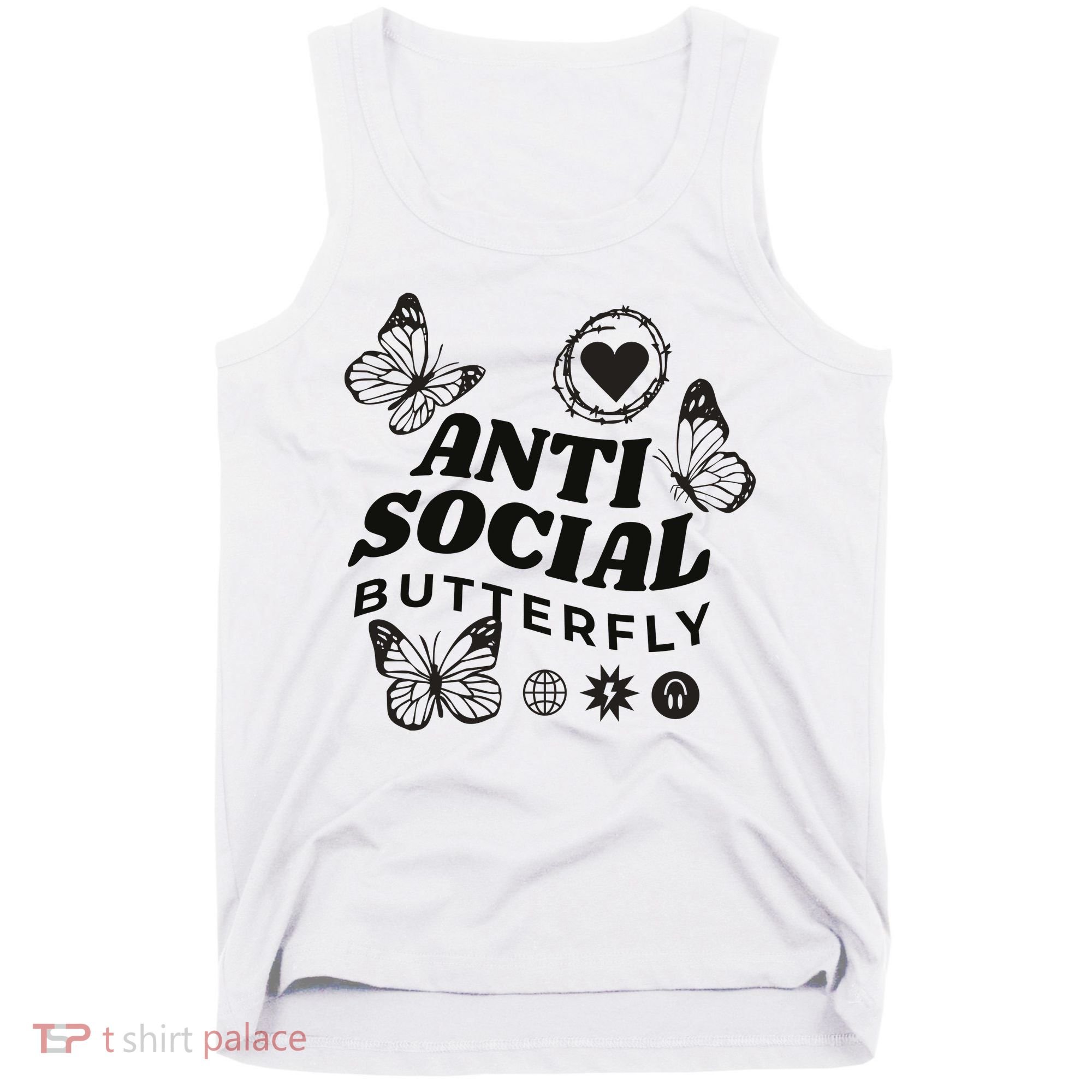 Anti Social Butterfly Retro Tank Top