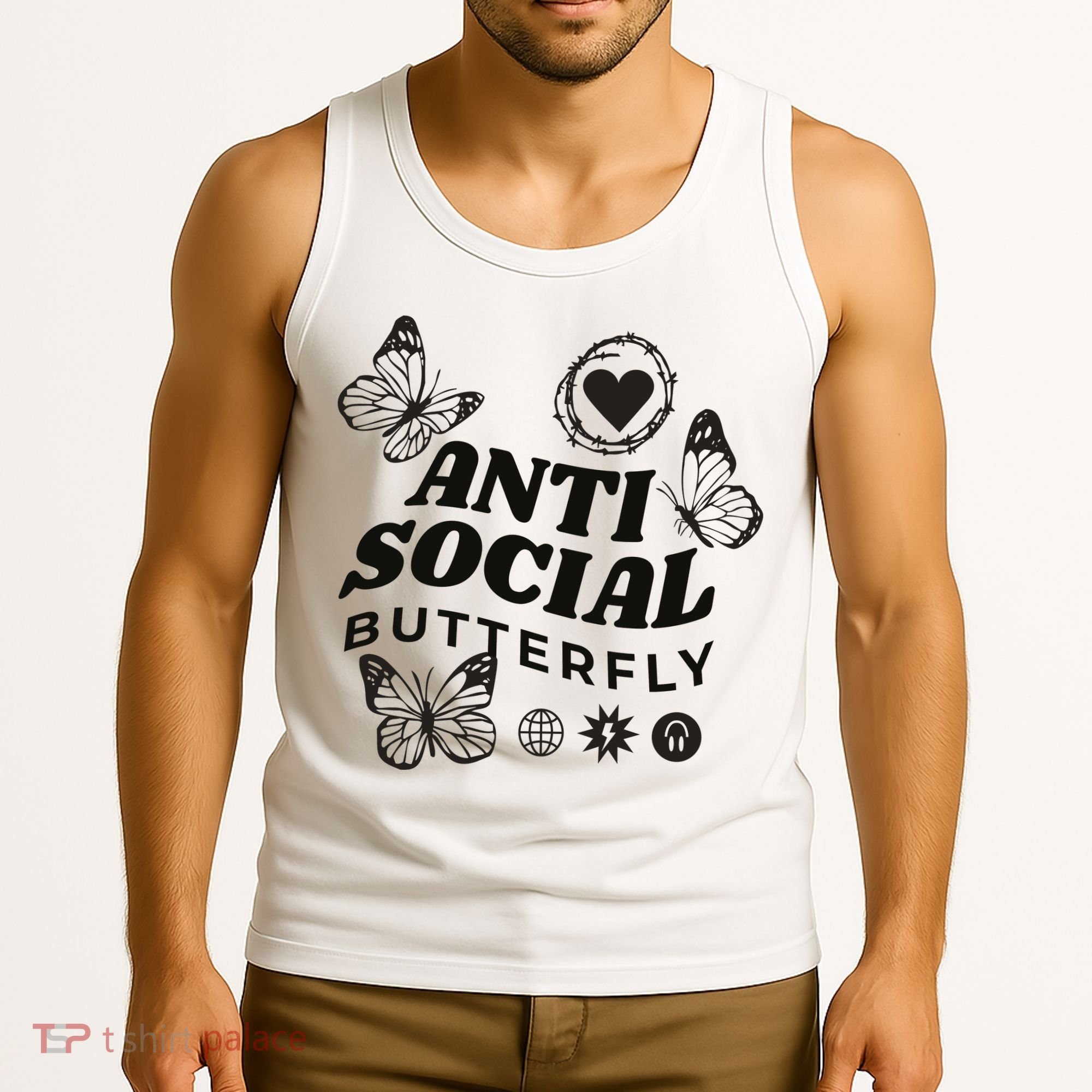 Anti Social Butterfly Retro Tank Top