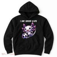 Axolotl Soccer Birthday Soccer Player Hoodie thumb 0